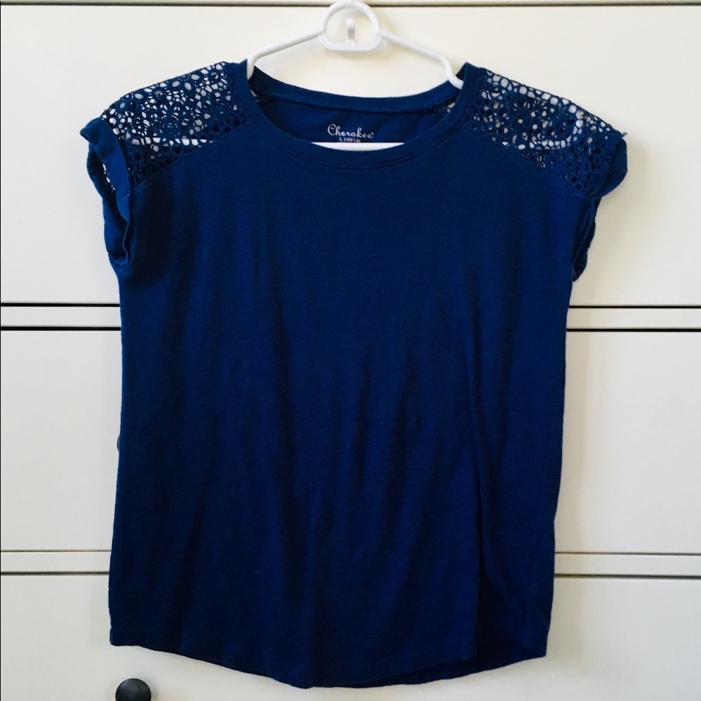 Navy Lace T-Shirt